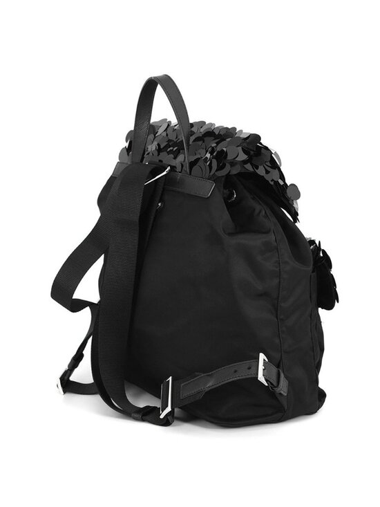 Prada Backpack Nylon Sequin Black main image 7
